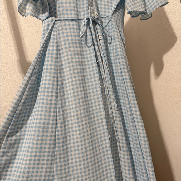 ASOS Light Blue Gingham Maxi Dress - Picture 6 of 9